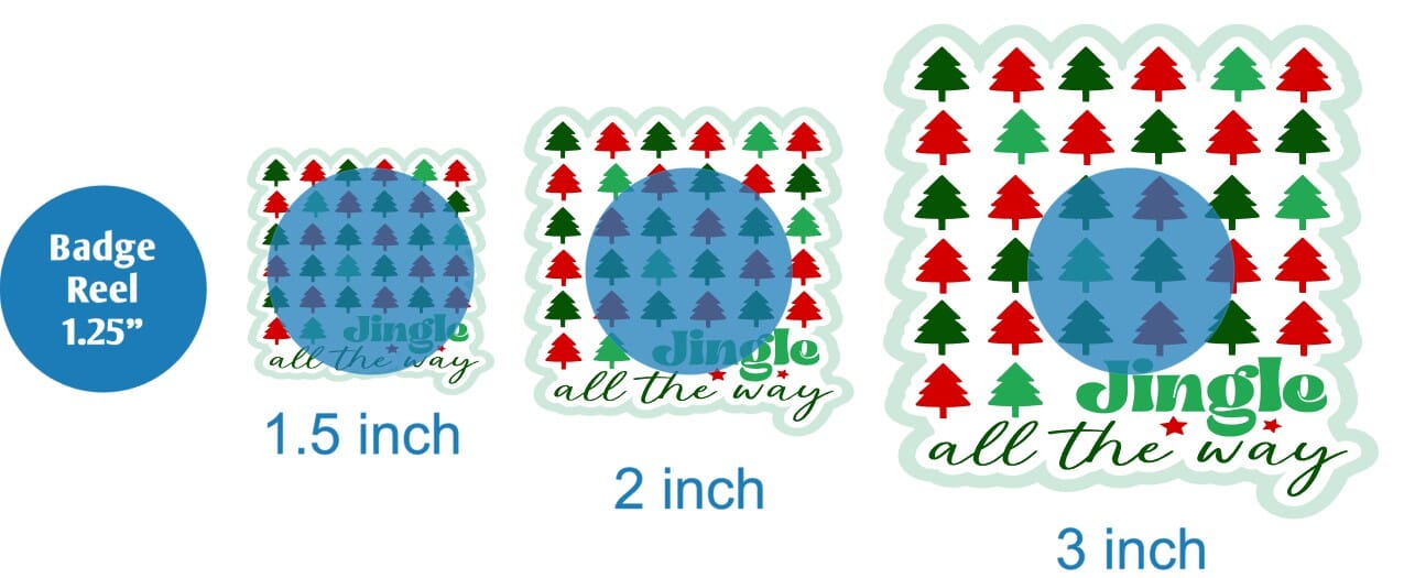 Jingle All The Way Trees - DECAL AND ACRYLIC SHAPE #DA01514