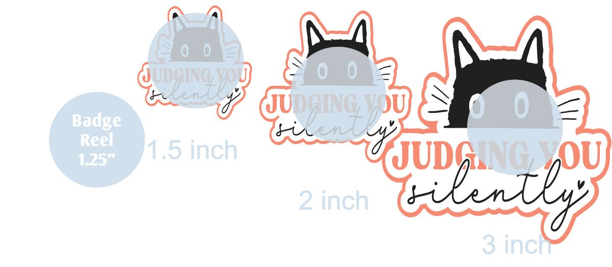 Judging You Silently - DECAL AND ACRYLIC SHAPE #DA0394