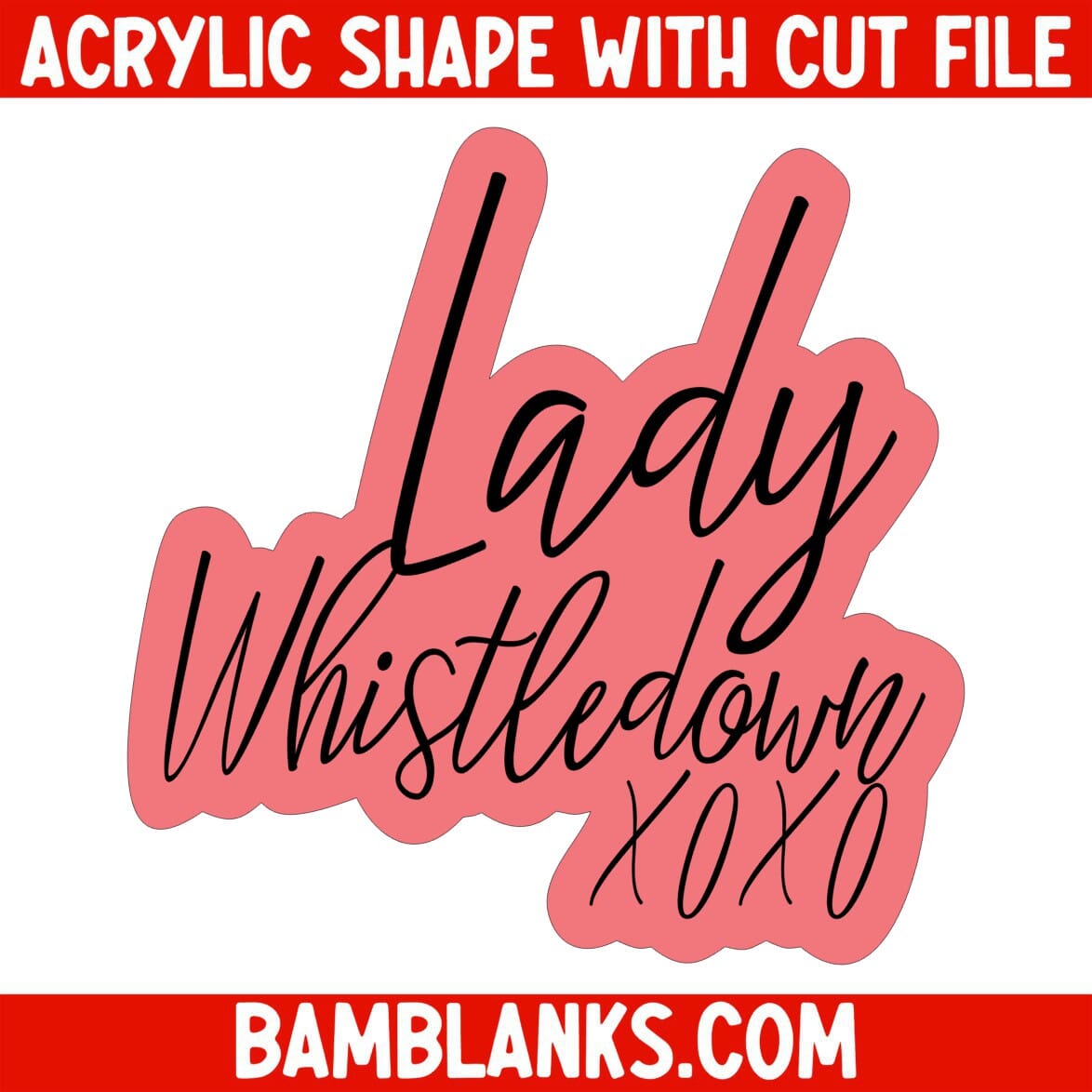 Lady Whistledown XOXO - Acrylic Shape #1199