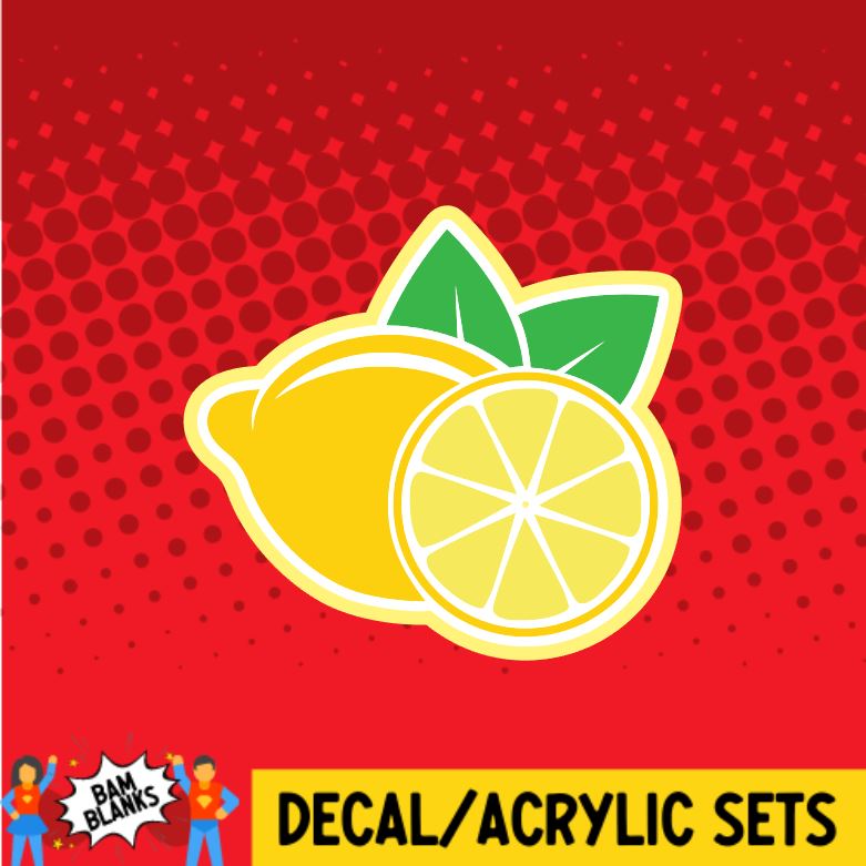 Lemon and Slice - DECAL AND ACRYLIC SHAPE #DA0196