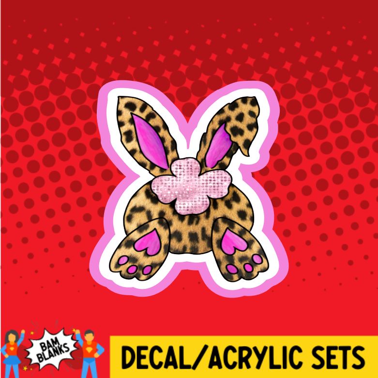 Leopard Bunny Butt - DECAL AND ACRYLIC SHAPE #DA0795