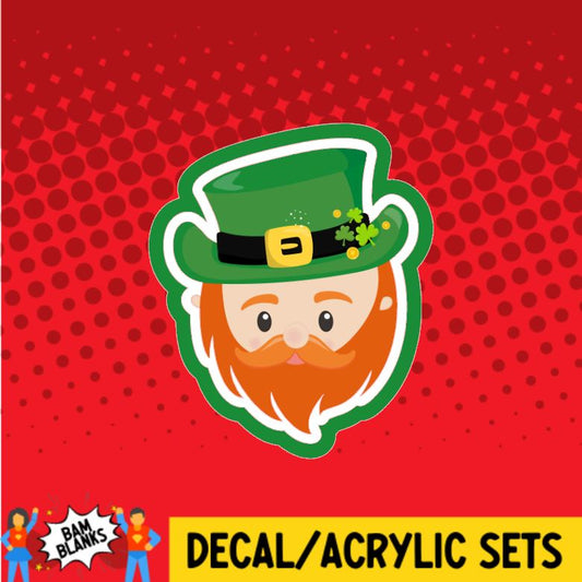 Leprechaun Face- DECAL AND ACRYLIC SHAPE #DA0617