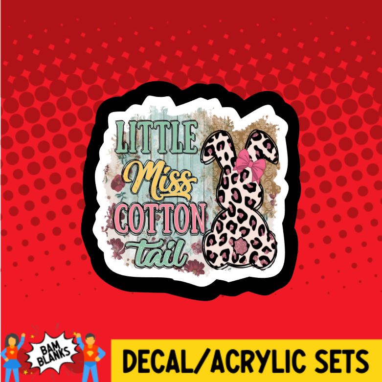 Little Miss Cotton Tail - DECAL AND ACRYLIC SHAPE #DA0671 – BAM Blanks