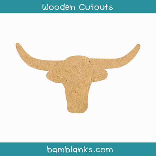 Longhorn Wood Shape #W004