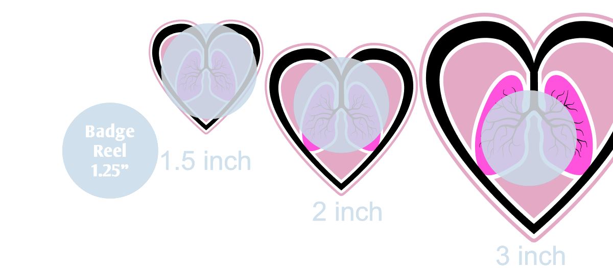 Lungs Heart - DECAL AND ACRYLIC SHAPE #DA0