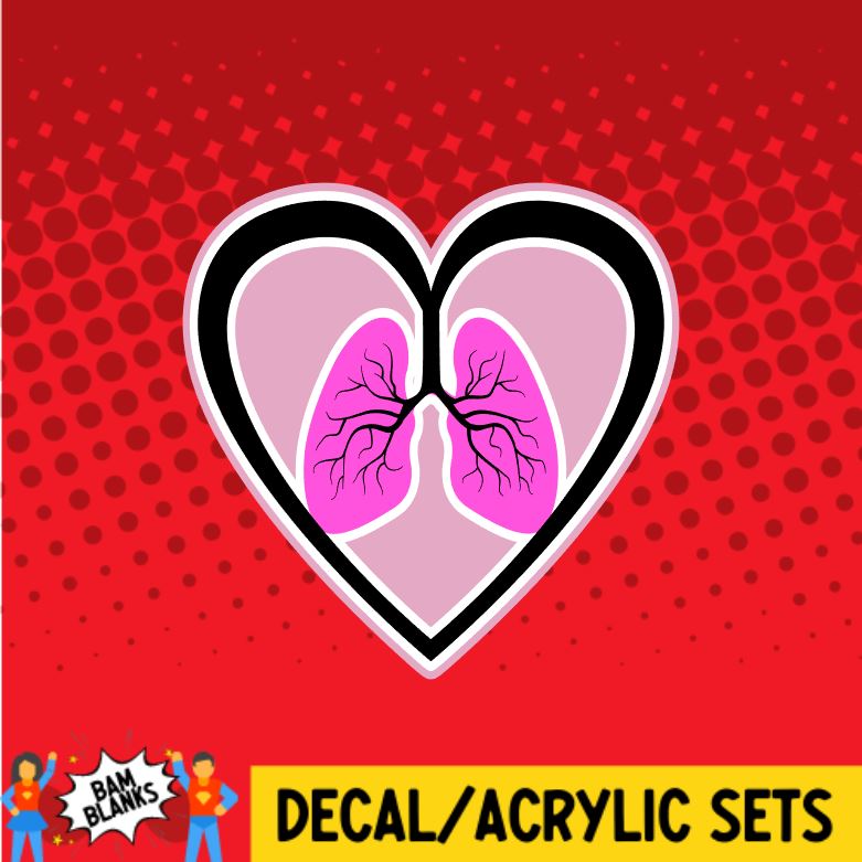 Lungs Heart - DECAL AND ACRYLIC SHAPE #DA0