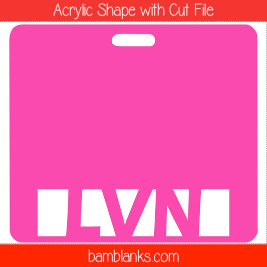 LVN Tag - Acrylic Shape #1444