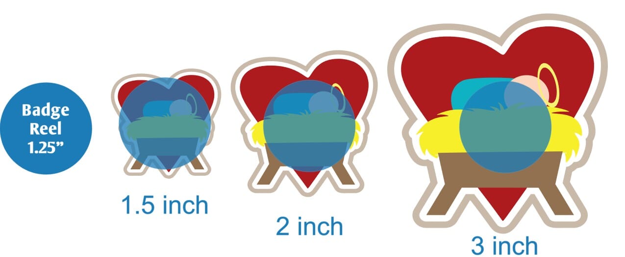 Manger Heart - DECAL AND ACRYLIC SHAPE #DA0448