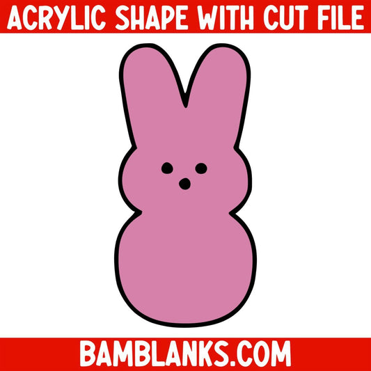 Marshmallow Bunny - Acrylic Shape #458