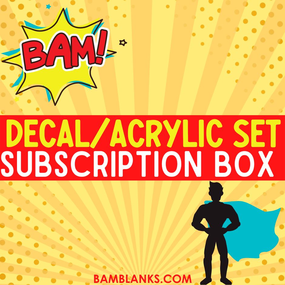 MAY Decal/Acrylic Shape set Subscription Box - US Customers Only
