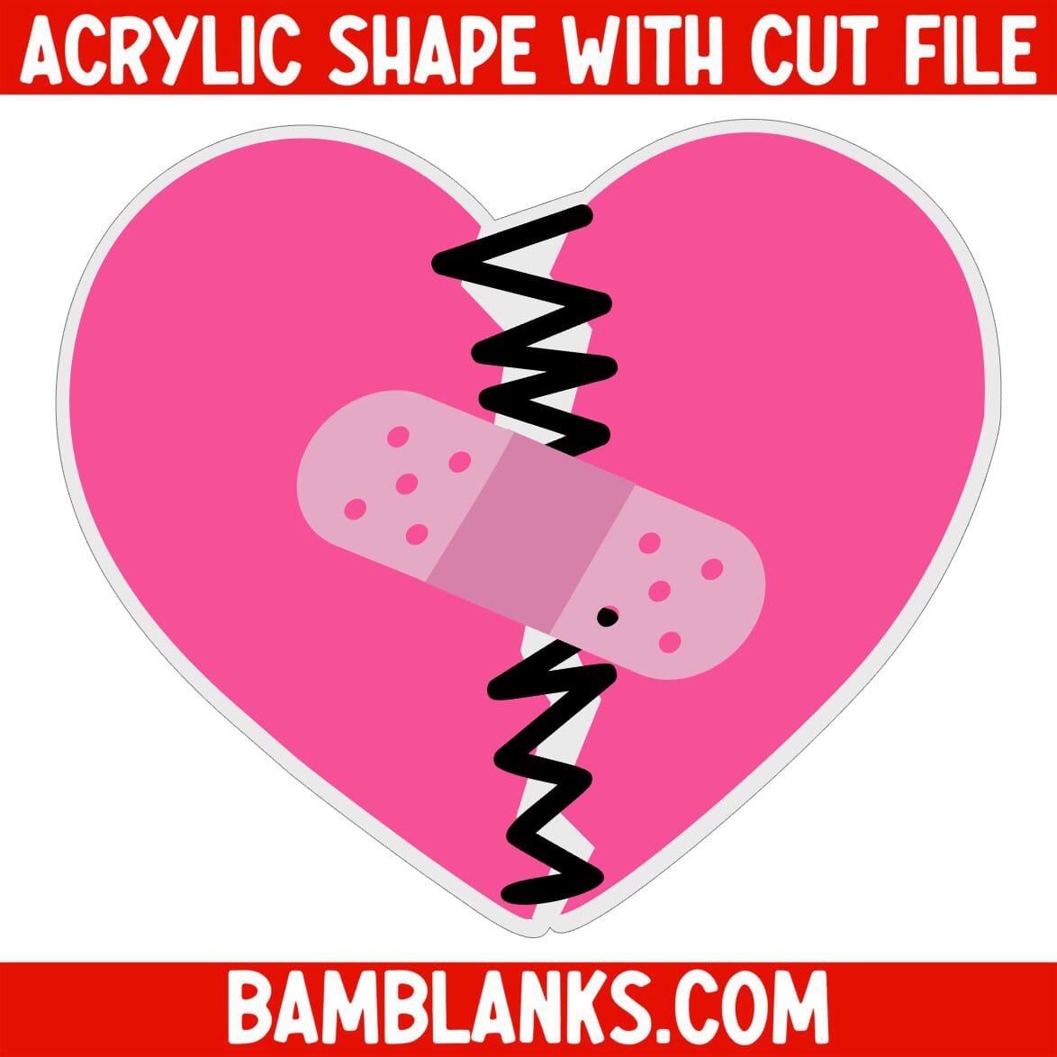 Mended Heart - Acrylic Shape #413