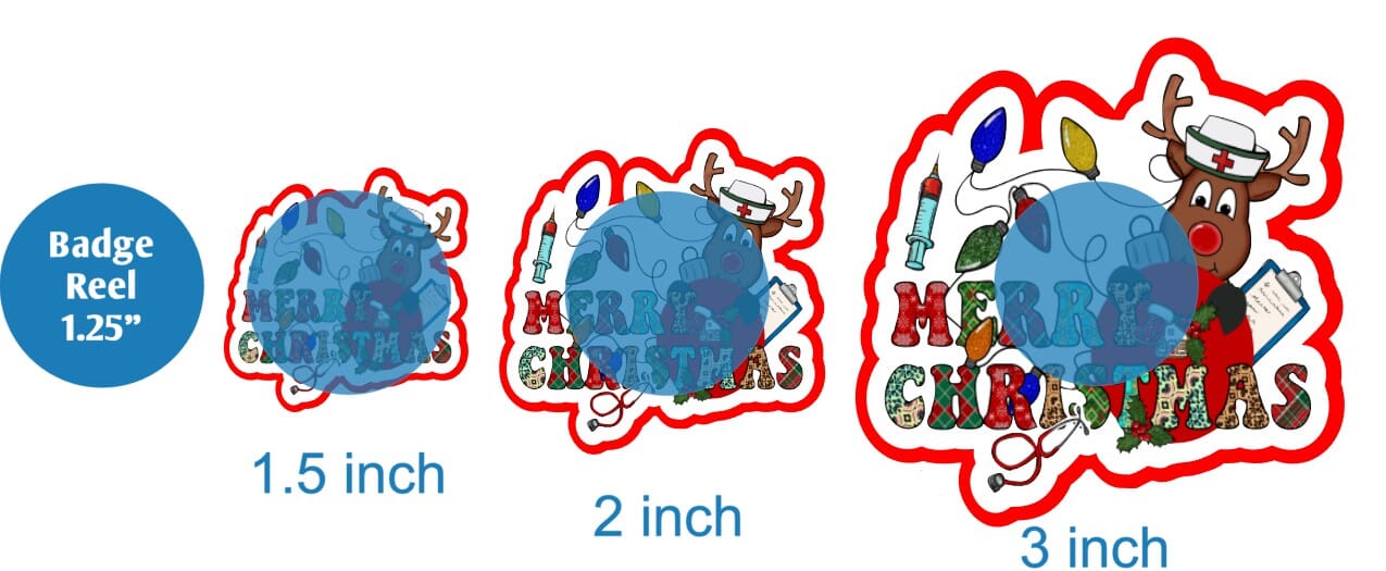 Merry Christmas Nurse Reindeer - DECAL AND ACRYLIC SHAPE #DA0435