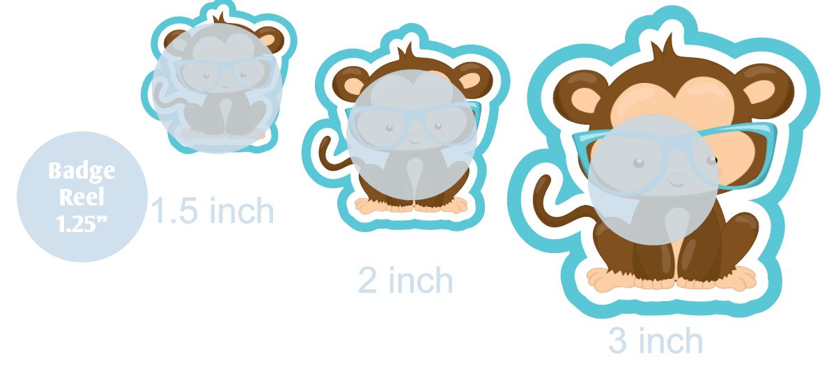 Monkey with Glasses - DECAL AND ACRYLIC SHAPE #DA0603