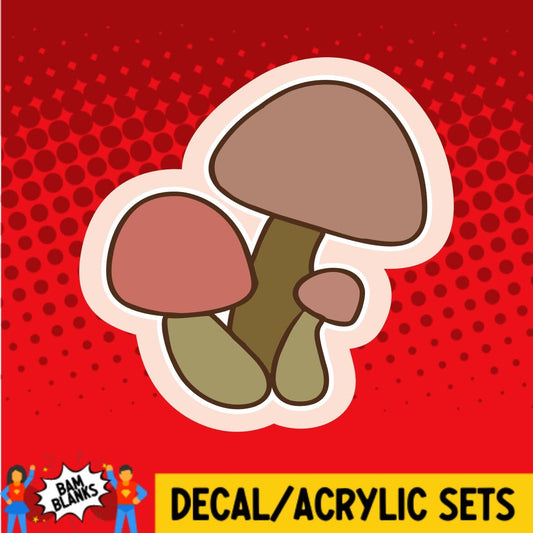 Mushrooms - DECAL AND ACRYLIC SHAPE #DA0268