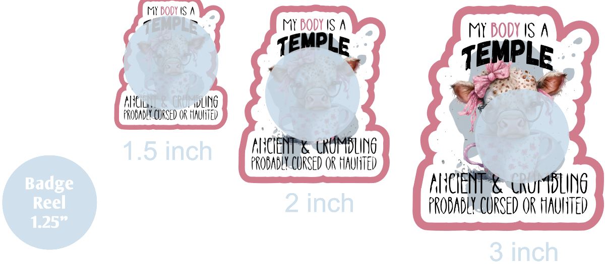 my body is a temple - DECAL AND ACRYLIC SHAPE #DA