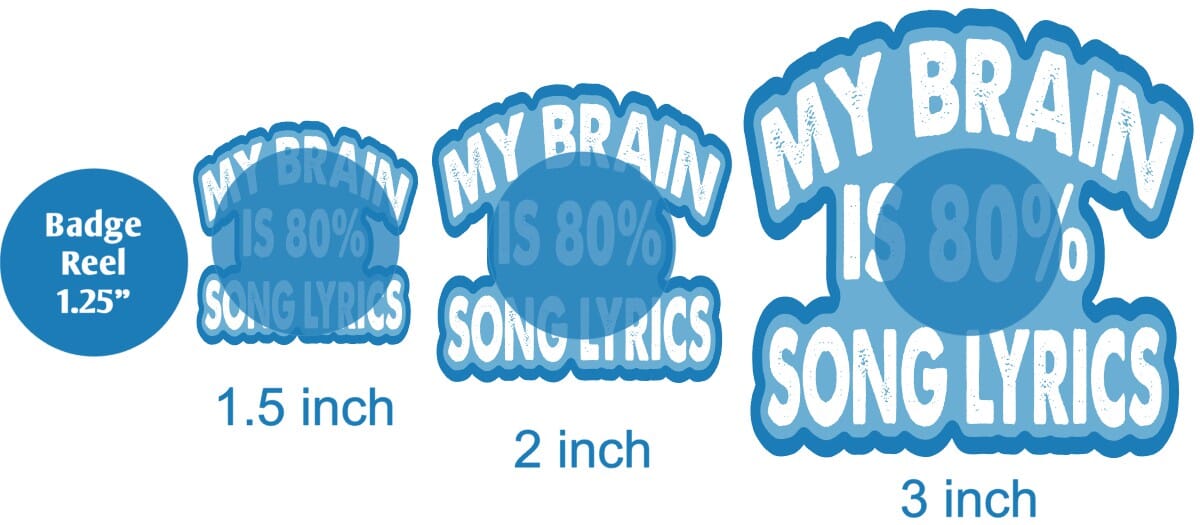 My Brain is 80 percent Song Lyrics - Acrylic Shape #2068