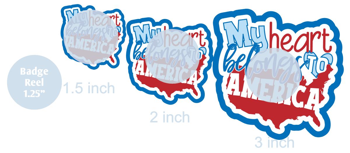 My Heart Belongs to America - Acrylic Shape #2319