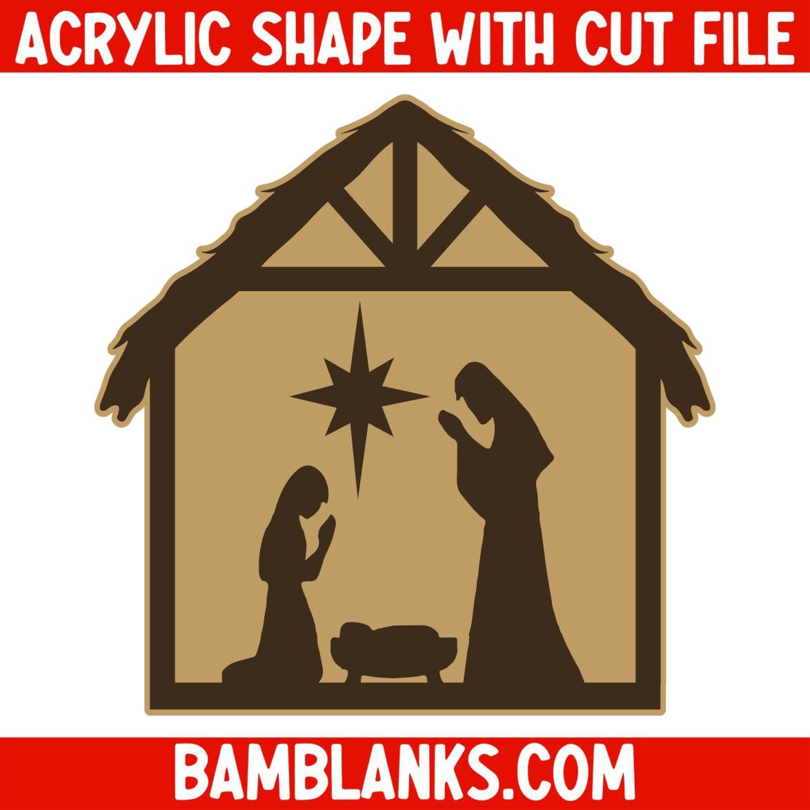 Nativity Scene - Acrylic Shape #942