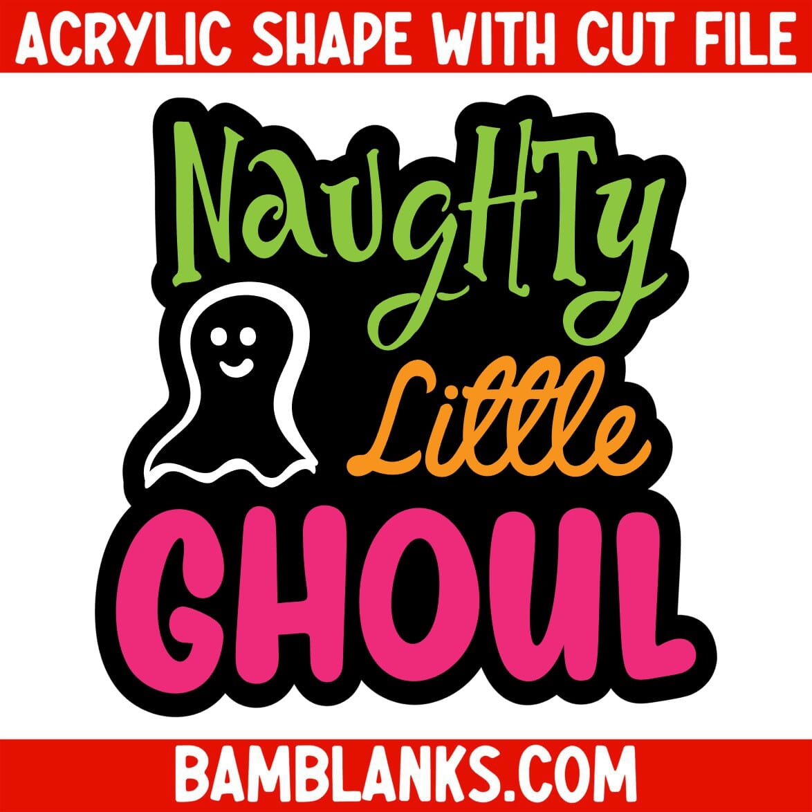 Naughty Little Ghoul - Acrylic Shape #993