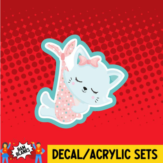 Newborn Kitten - DECAL AND ACRYLIC SHAPE #DA0605