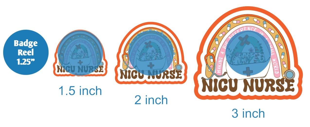 NICU Nurse Rainbow - DECAL AND ACRYLIC SHAPE #DA01479