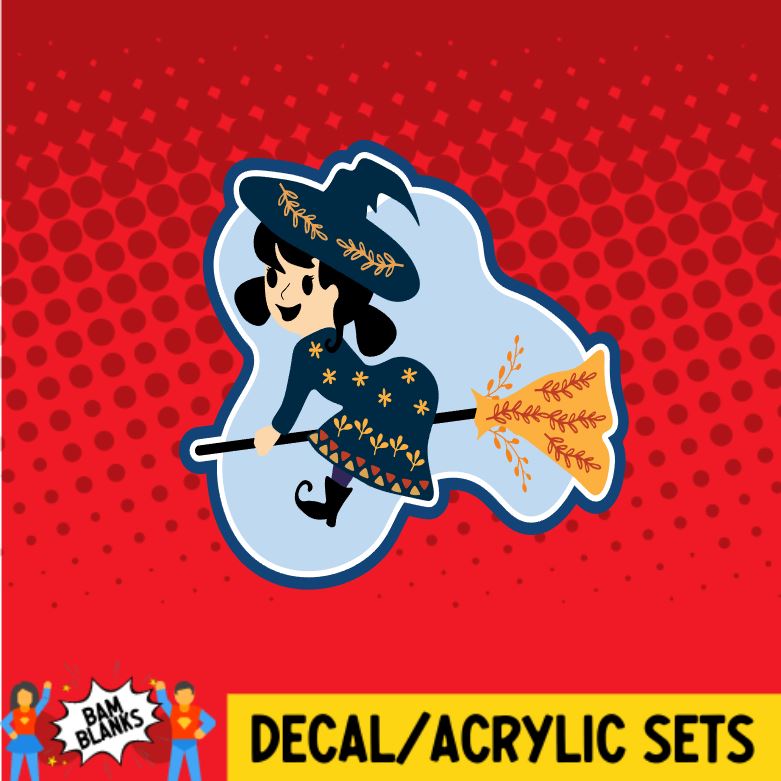 Nordic Halloween Witch - DECAL AND ACRYLIC SHAPE #DA0099