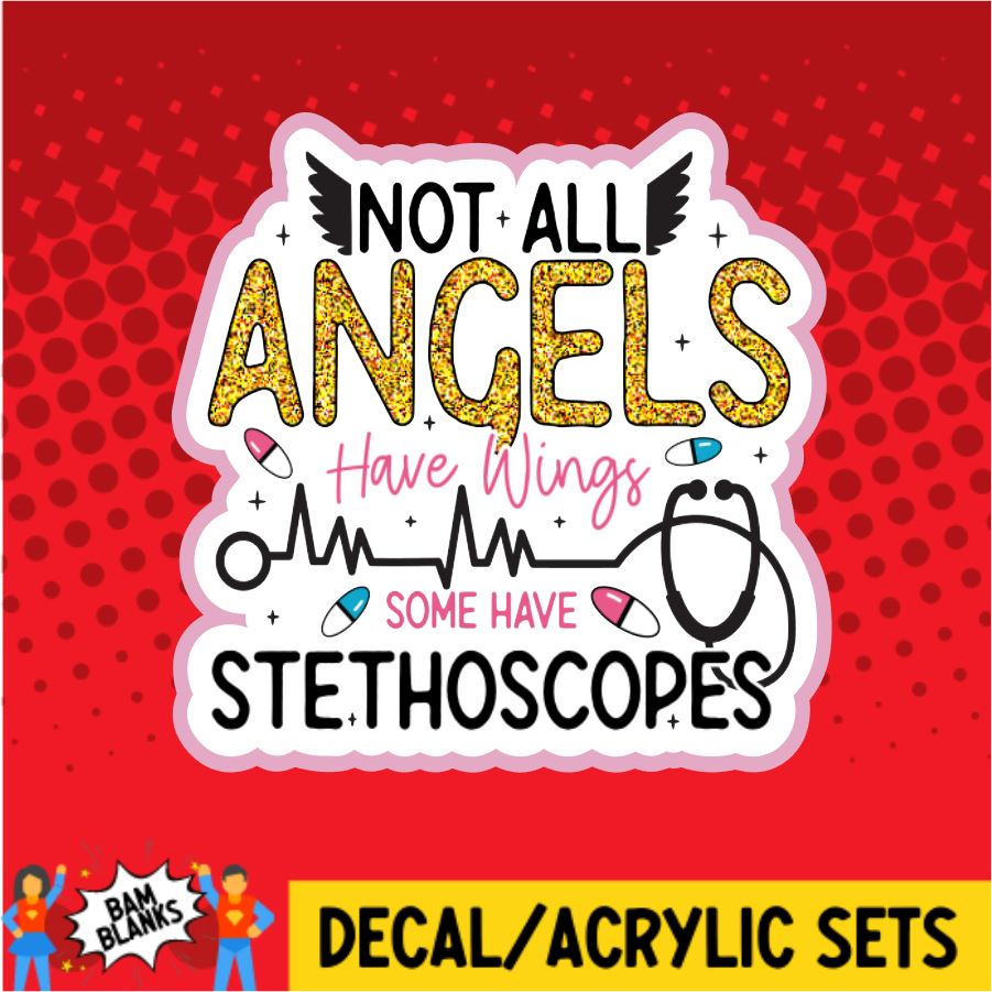Not Angels Not All Angels - DECAL AND ACRYLIC SHAPE #DA0009 – BAM Blanks and More