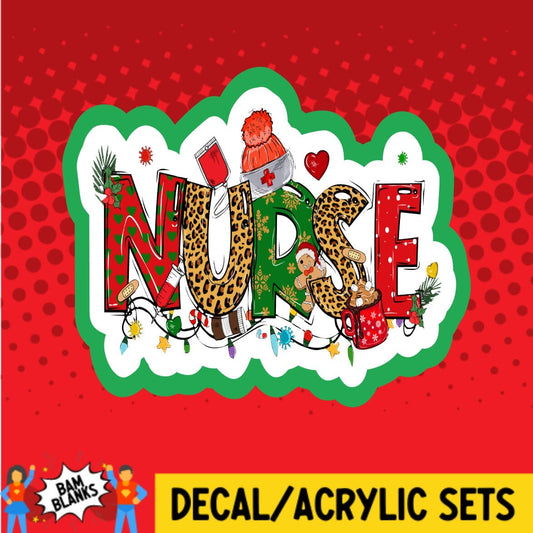 Nurse Christmas - DECAL AND ACRYLIC SHAPE #DA01469