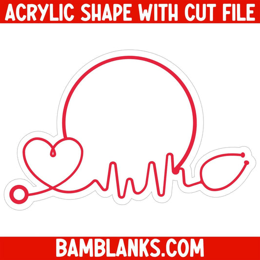 Nurse EKG - Acrylic Shape #005