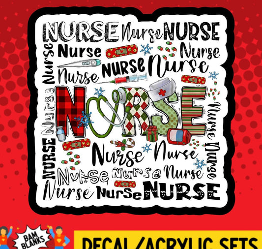 Nurse Group Christmas - DECAL AND ACRYLIC SHAPE #DA01553
