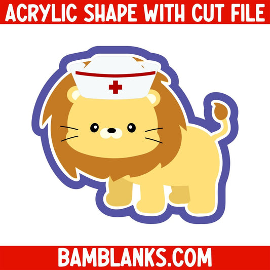 Nurse Lion - Acrylic Shape #2454