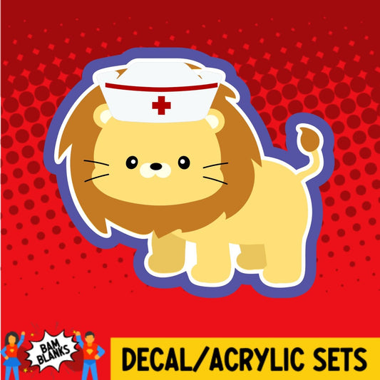 Nurse Lion - DECAL AND ACRYLIC SHAPE #DA01293