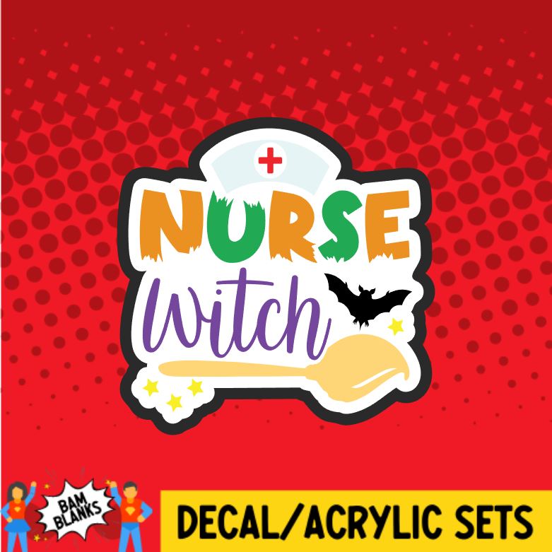 Nurse Witch- DECAL AND ACRYLIC SHAPE #DA0