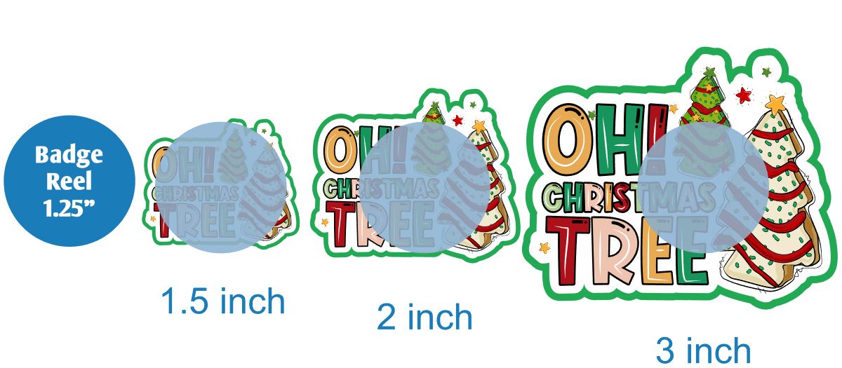 Oh Christmas Tree Cakes - DECAL AND ACRYLIC SHAPE #DA01280