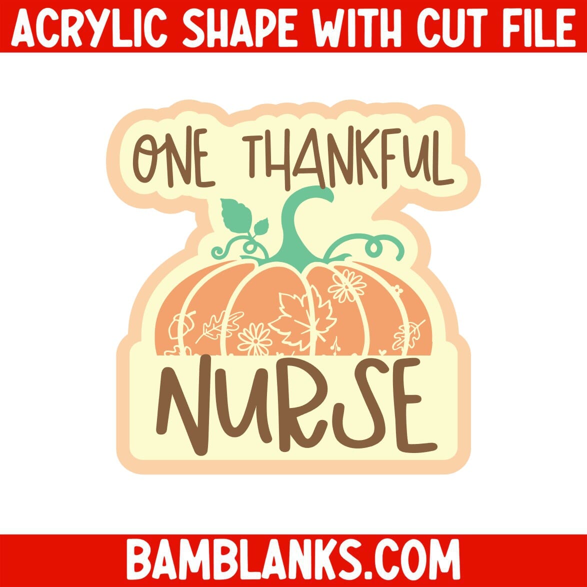 One Thankful Nurse - Acrylic Shape #2227