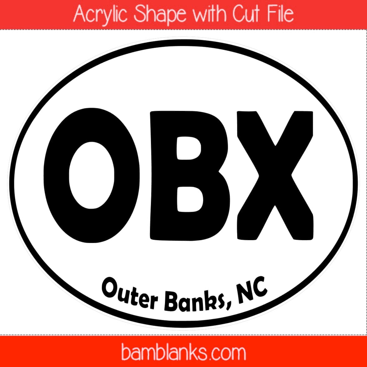 Outer Banks Oval - Acrylic Shape #750