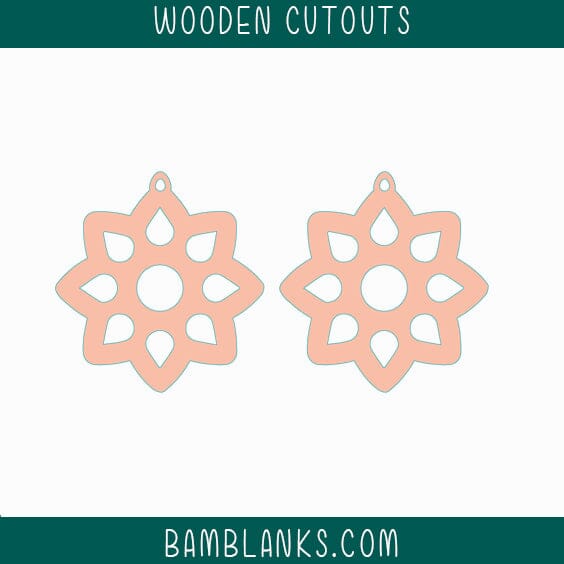 Pampa Earrings Wood Blanks #W039