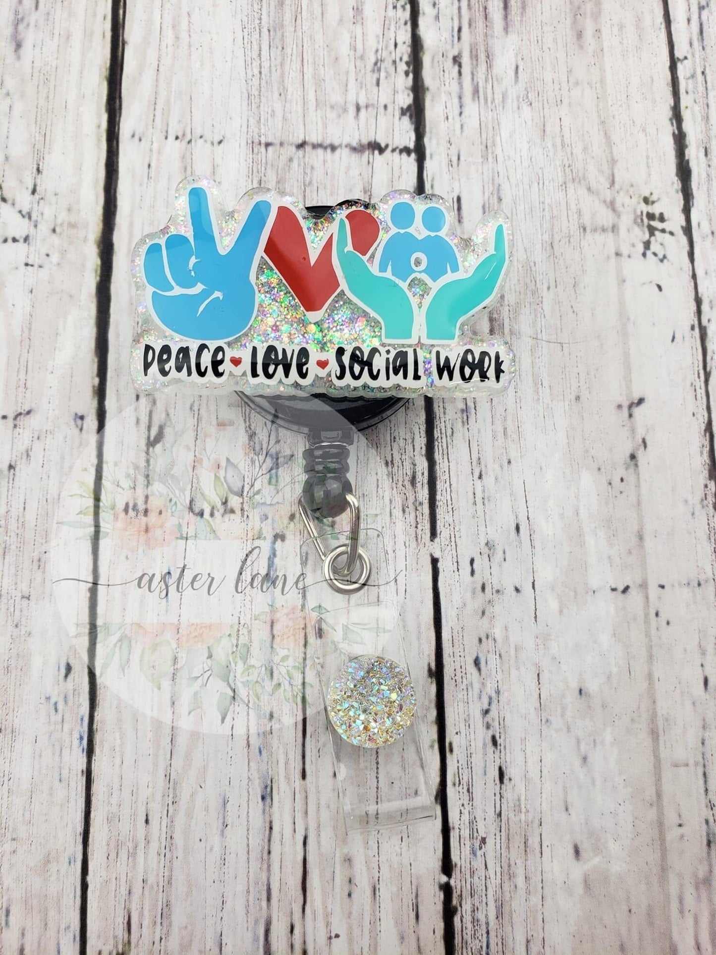 Peace Love and Social Work - Acrylic Shape #138