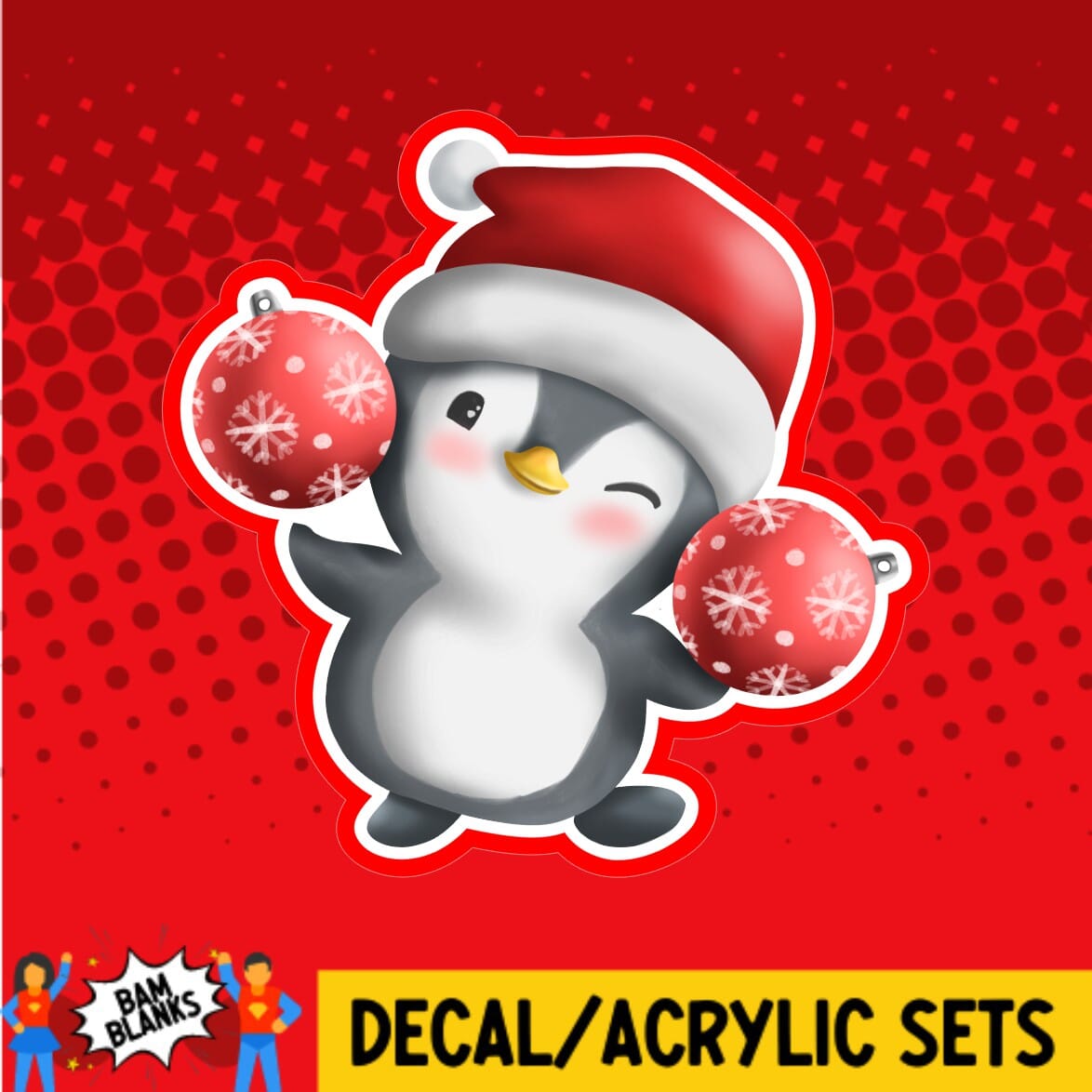 Penguin Cutie - DECAL AND ACRYLIC SHAPE #DA0440