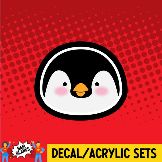 Penguin Face - DECAL AND ACRYLIC SHAPE #DA0139