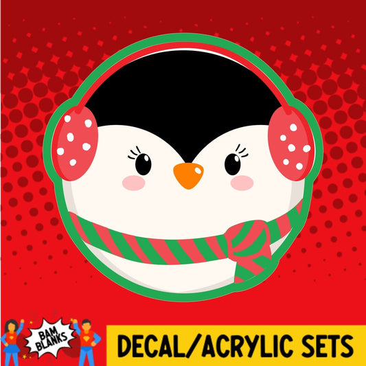 Penguin Round - DECAL AND ACRYLIC SHAPE #DA01271