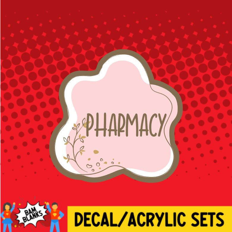 Pharmacy Aesthetic Frame - DECAL AND ACRYLIC SHAPE #DA0868