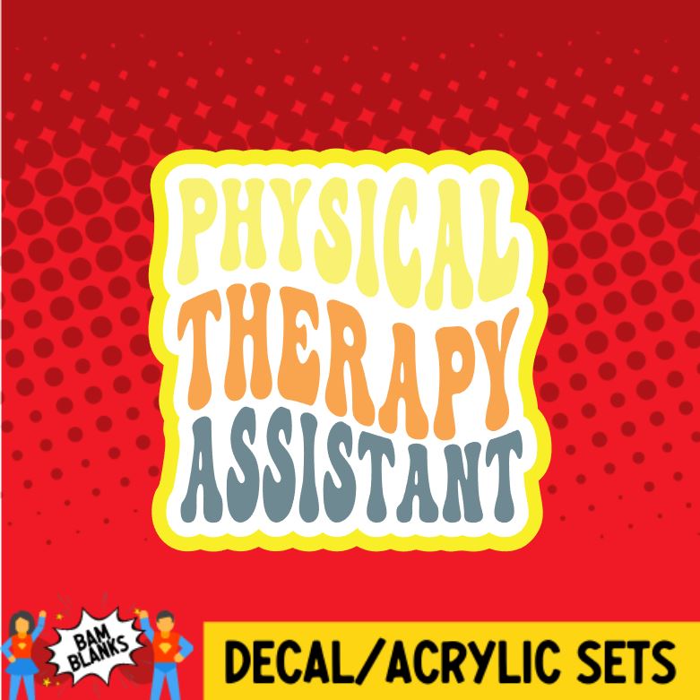 Physical Therapy Assistant 2 Decal And Acrylic Shape Da01248 Bam Blanks And More 4731