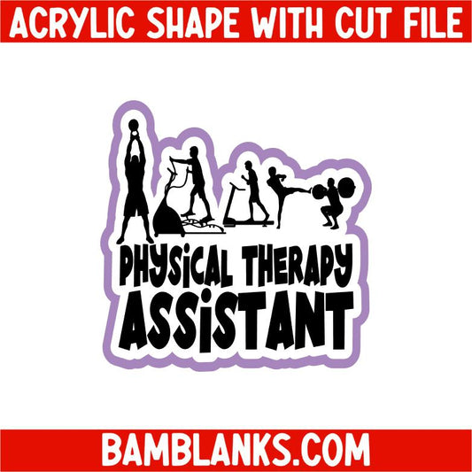 Physical Therapy Assistant Silhouette - Acrylic Shape #2432