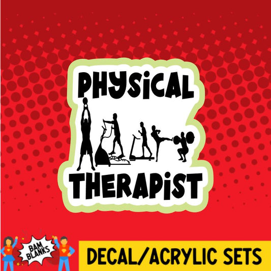 Physical Therapy Silhouette - DECAL AND ACRYLIC SHAPE #DA01249