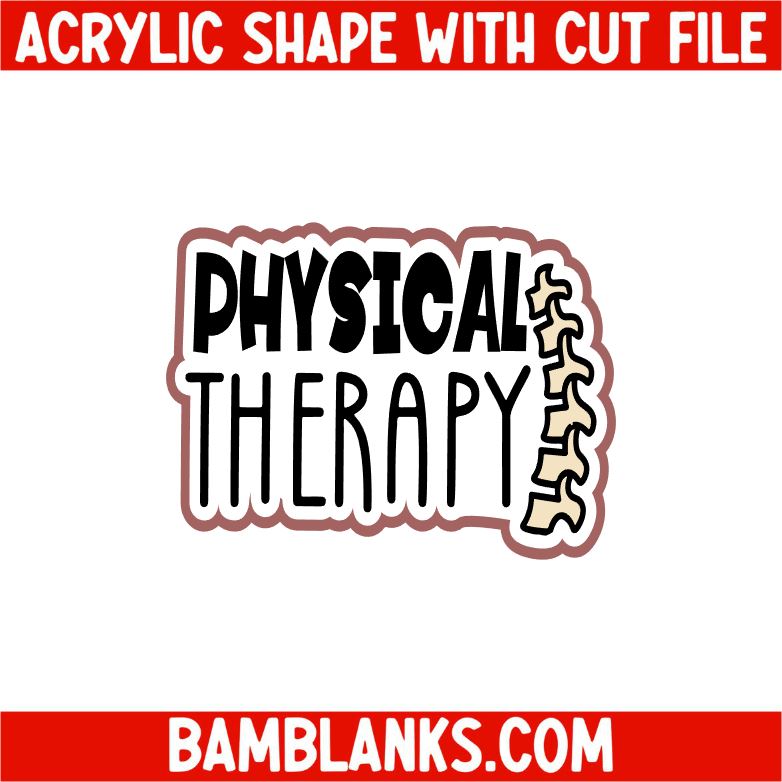 Physical Therapy with Spine - Acrylic Shape #2337