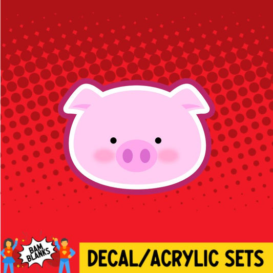 Pig Face - DECAL AND ACRYLIC SHAPE #DA0134