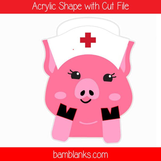 Piggie Nurse - Acrylic Shape #441