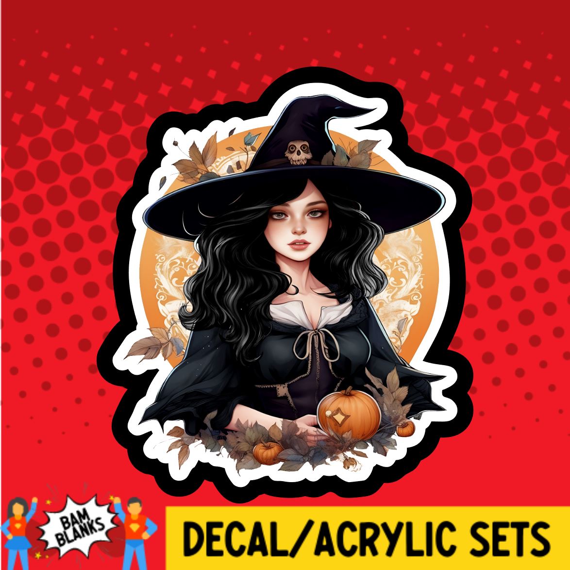 Pretty Witch - DECAL AND ACRYLIC SHAPE #DA01303