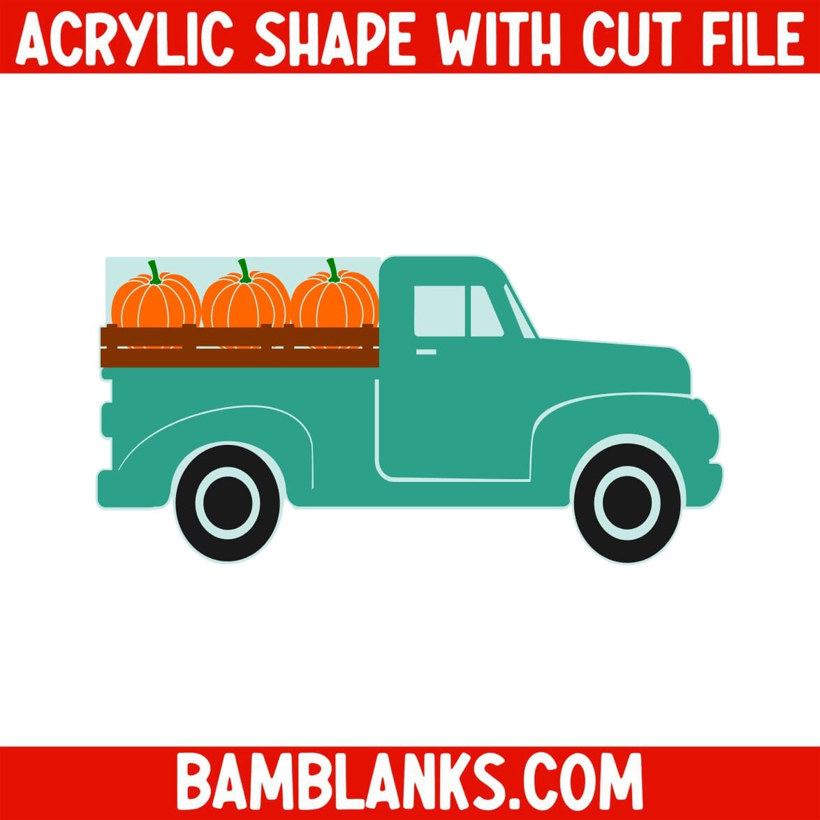 Pumpkin Truck 1 - Acrylic Shape #979